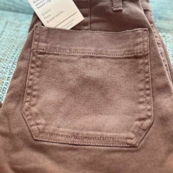 🏵️NWT - QUINCE ORGANIC STRETCH COTTON TWILL WIDE-LED CROP PANTS🏵️ - Picture 14 of 15
